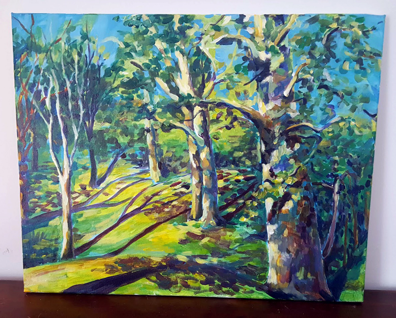 夏日庭院-16x20-Acrylic