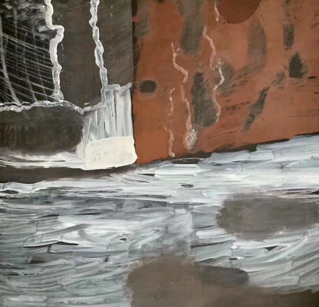 黄河 102×100cm 水粉