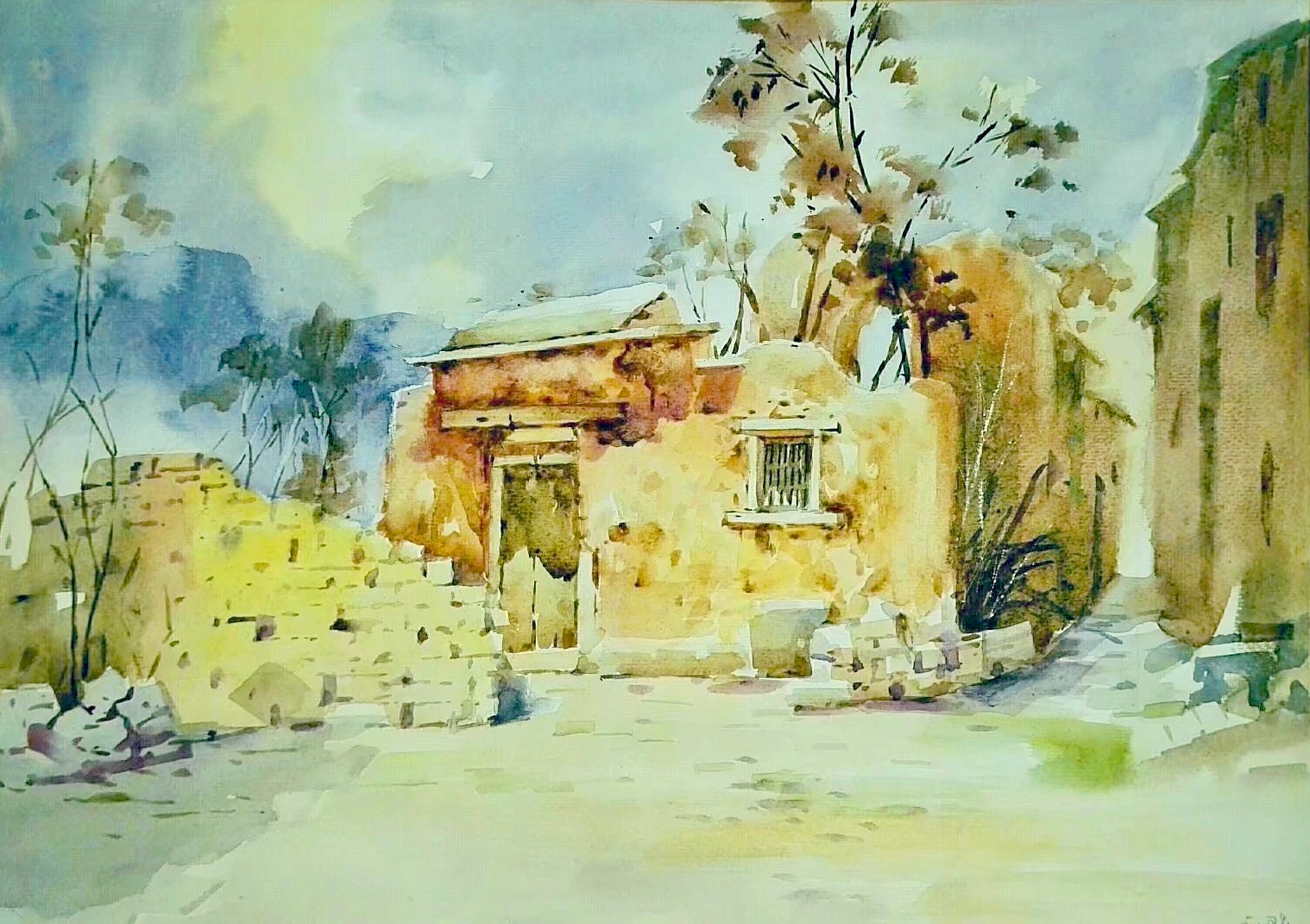 风景写生 37X53cm 纸本水彩