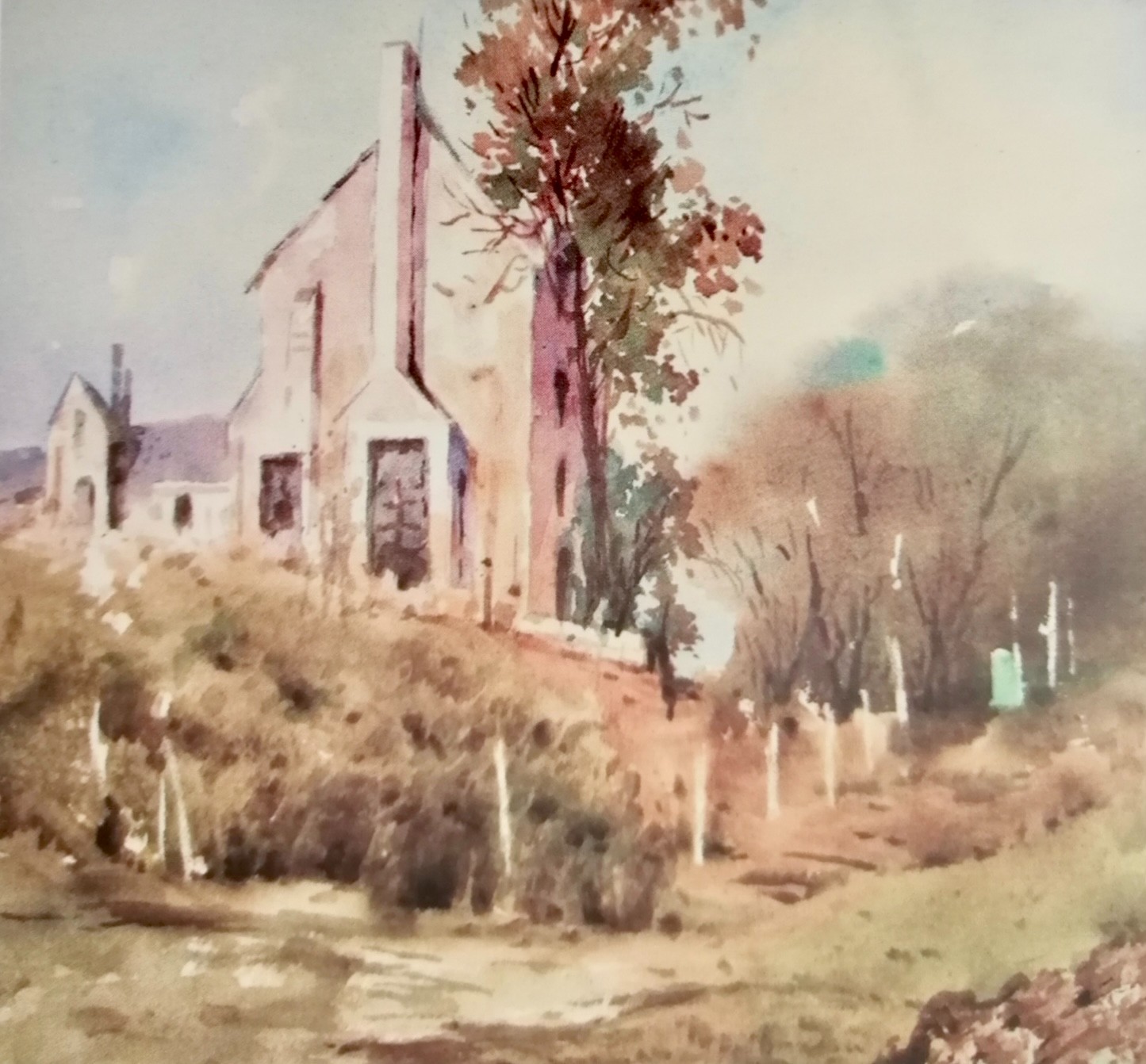 风景写生 53X37cm 纸本水彩