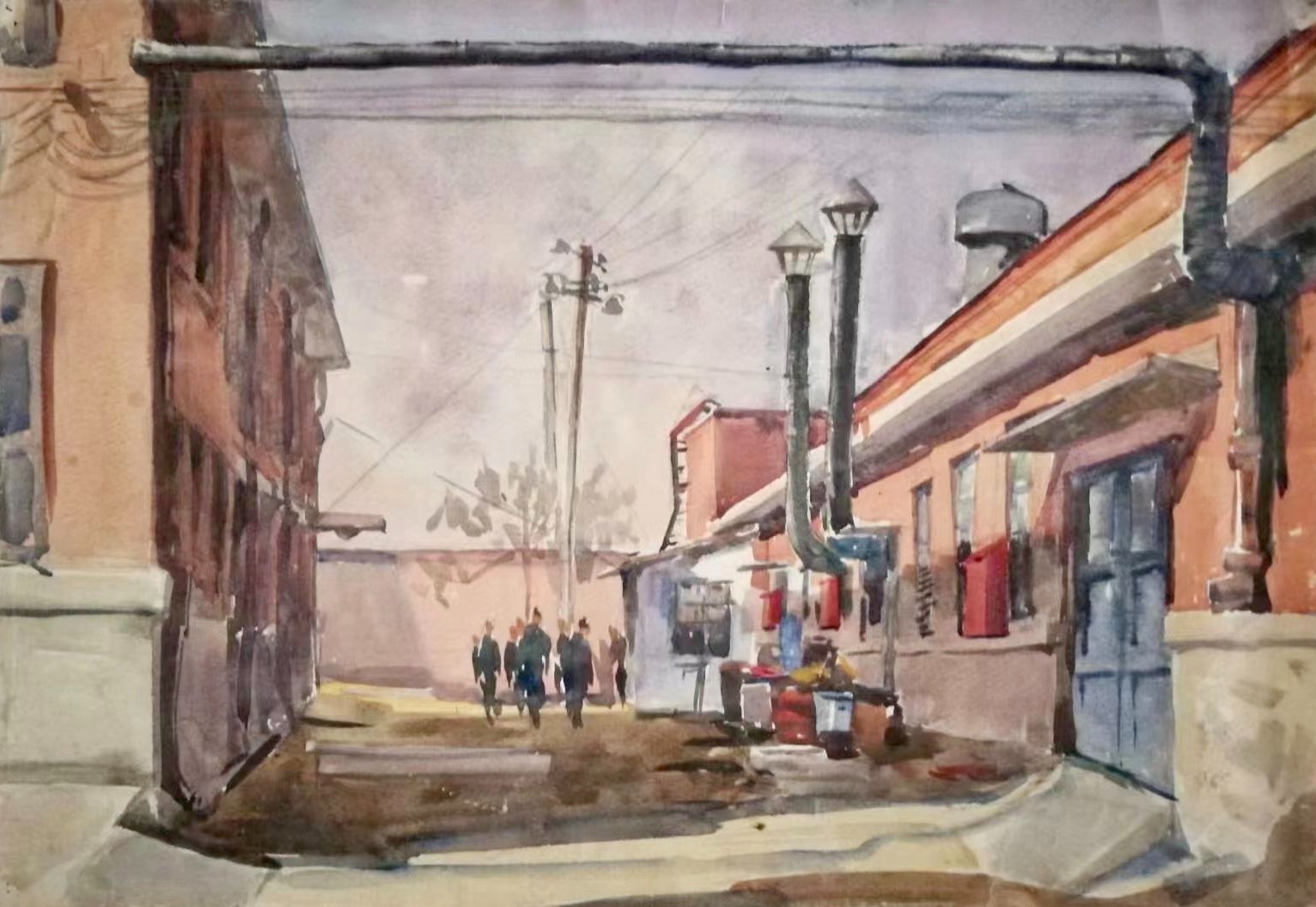 国营济南第二印染厂一角