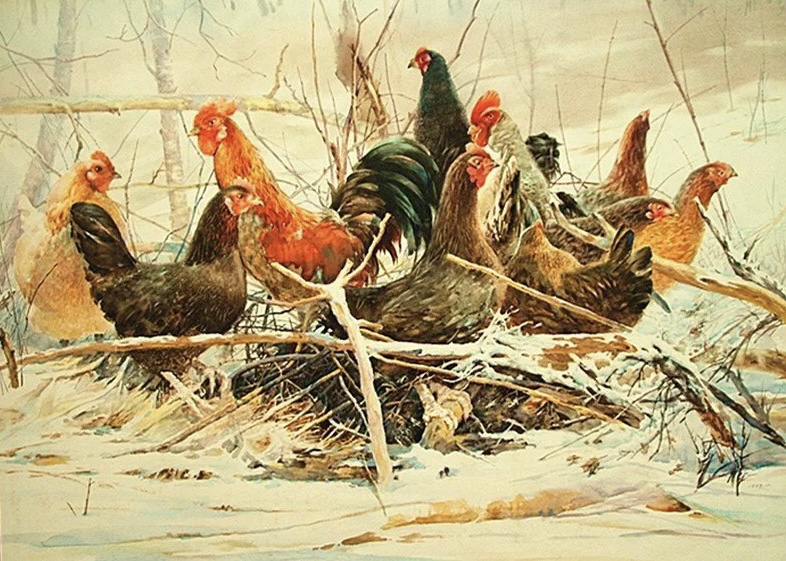 雪霁 76X100cm 纸本水彩 1998