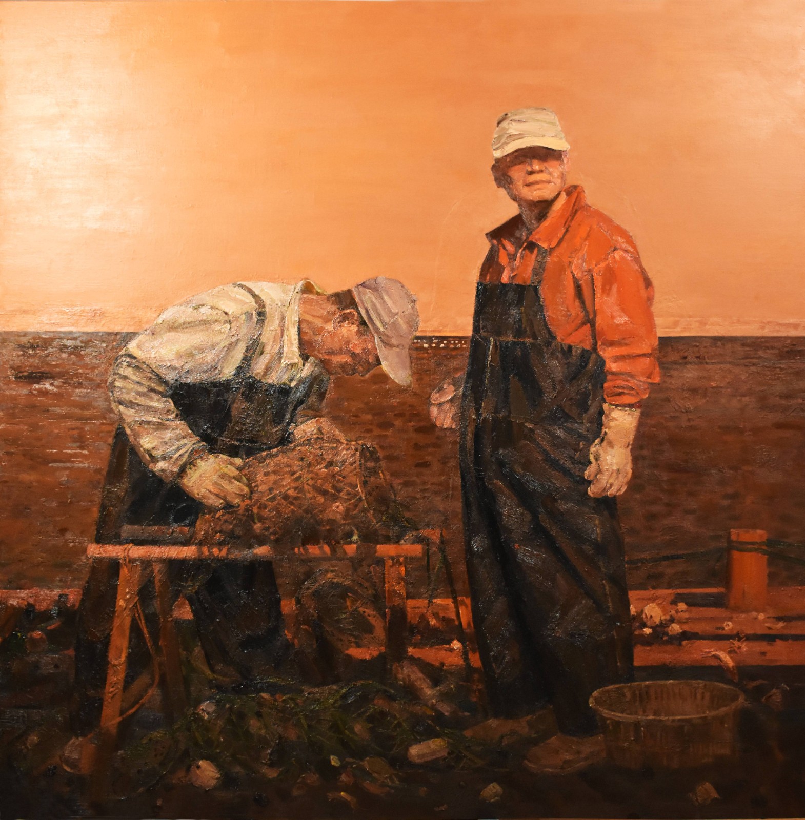 油画《弄潮汉子之二》180cmX180cm徐勇2020年 (1)(1)