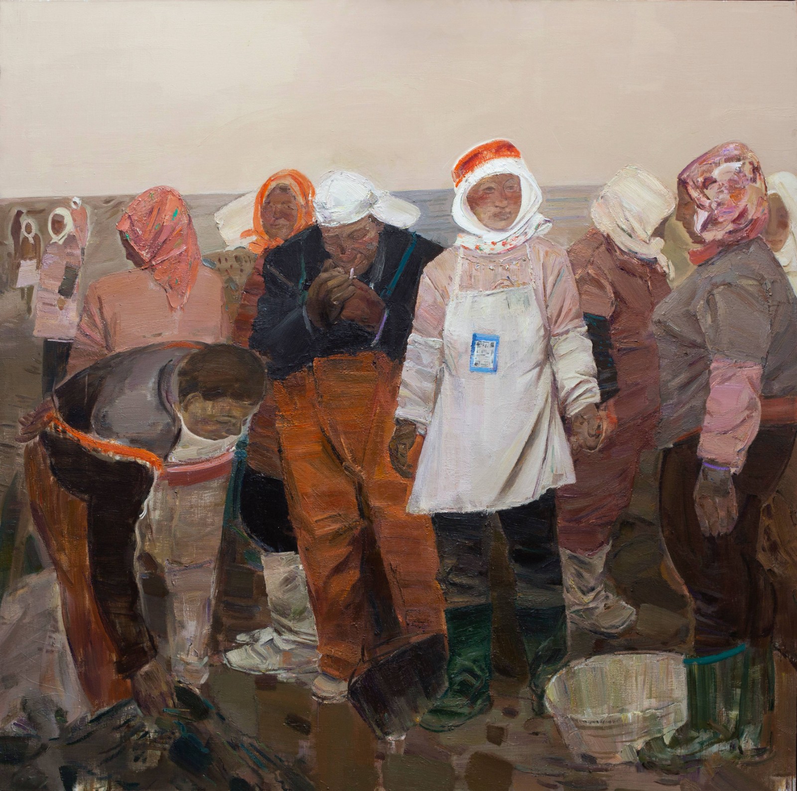 油画《弄潮汉子之二》180cmX180cm徐勇2020年 (2)(1)